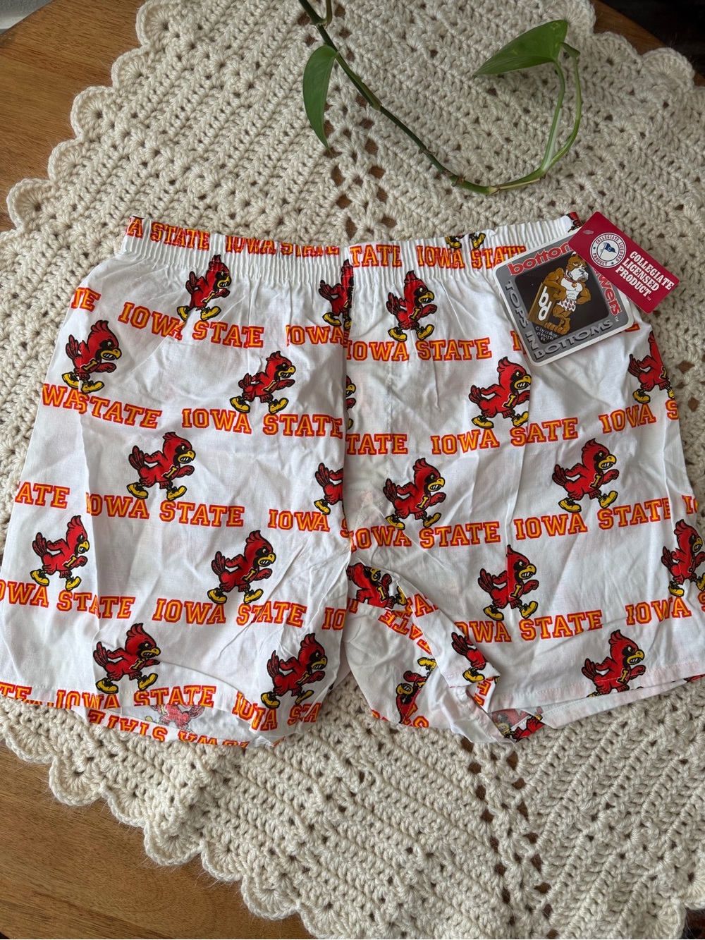 Vintage 90s Iowa State Cyclones Logo Boxer Shorts NEVER WORN - Picture 3 of 7